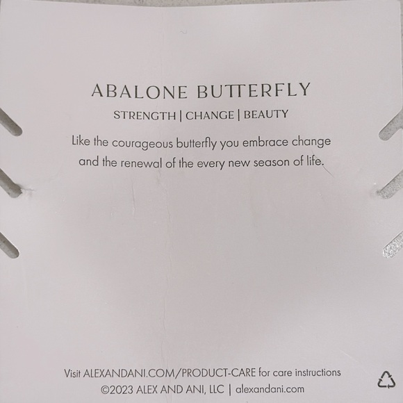 Alex and Ani Carved Abalone Butterfly Bolo Bracelet - Picture 5 of 5